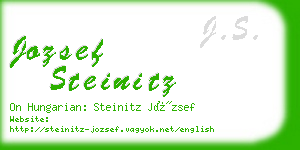 jozsef steinitz business card